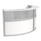 Linea Italia Curved Reception Desk 2 Units, Clear Panel, 124 inW x 49 inD, White ZUS316 - alternate 3
